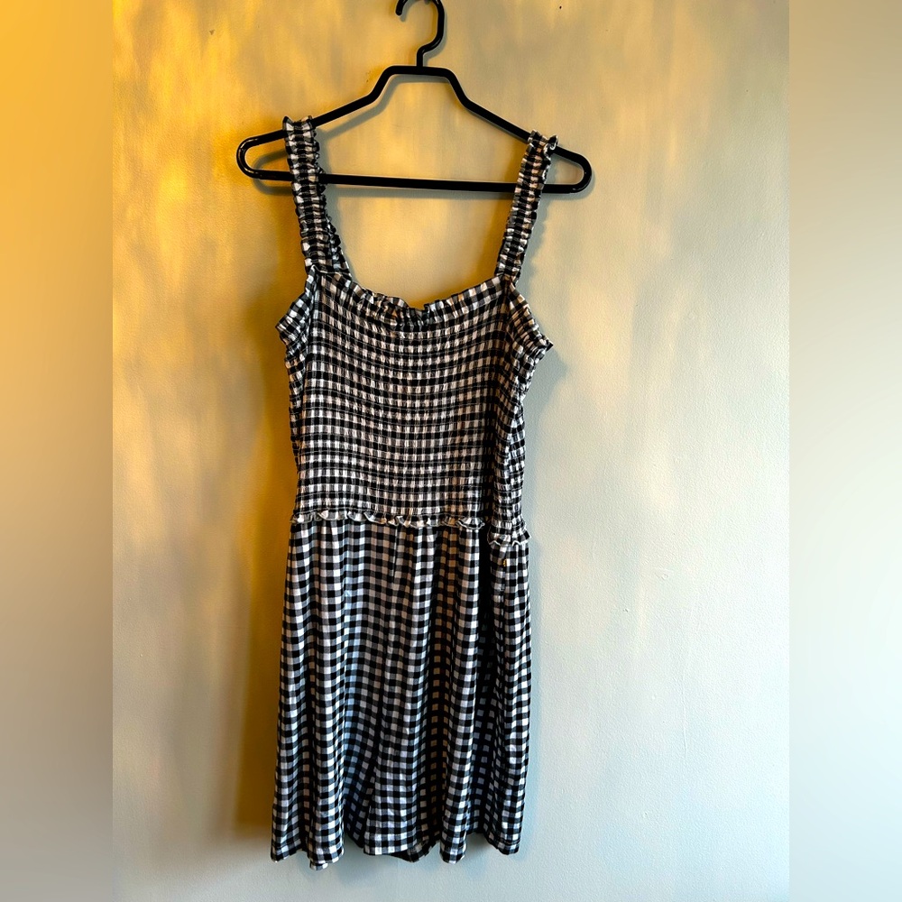 La Vie En Rose Black and White Checkered Swim Coverup